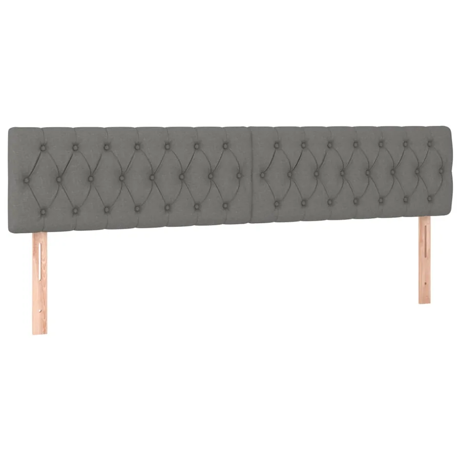 Sommier à lattes de lit et matelas et LED Gris foncé 180x200 cm - 7