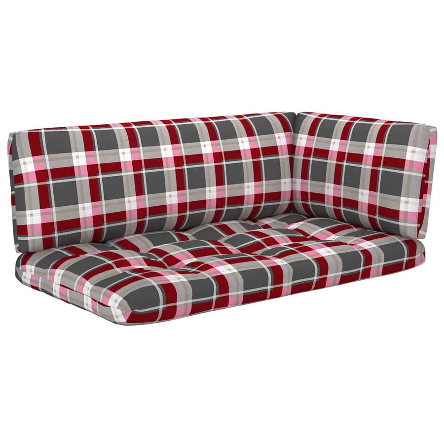 Salon de jardin palette 4pcs avec coussins Bois de pin imprégné - 4