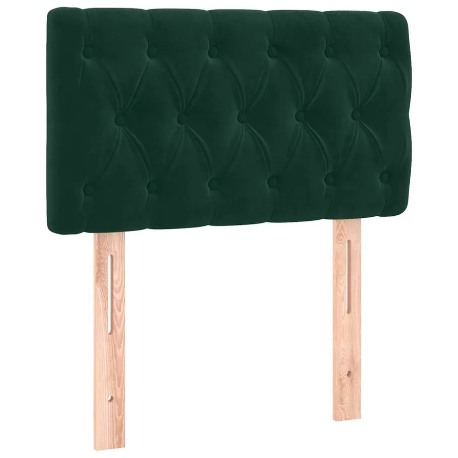 Sommier à lattes de lit et matelas Vert foncé 80x200 cm Velours - 6