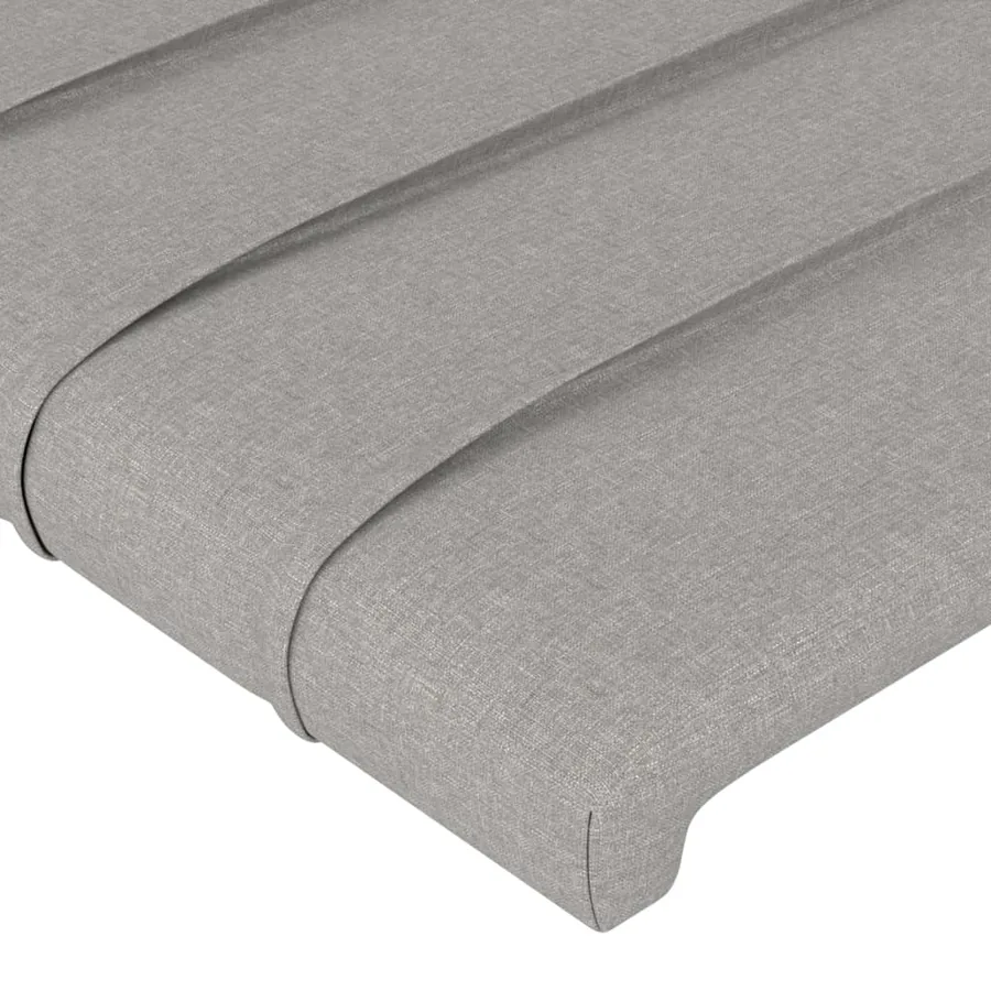 Cadre de lit sans matelas gris clair 80x200 cm tissu - 10