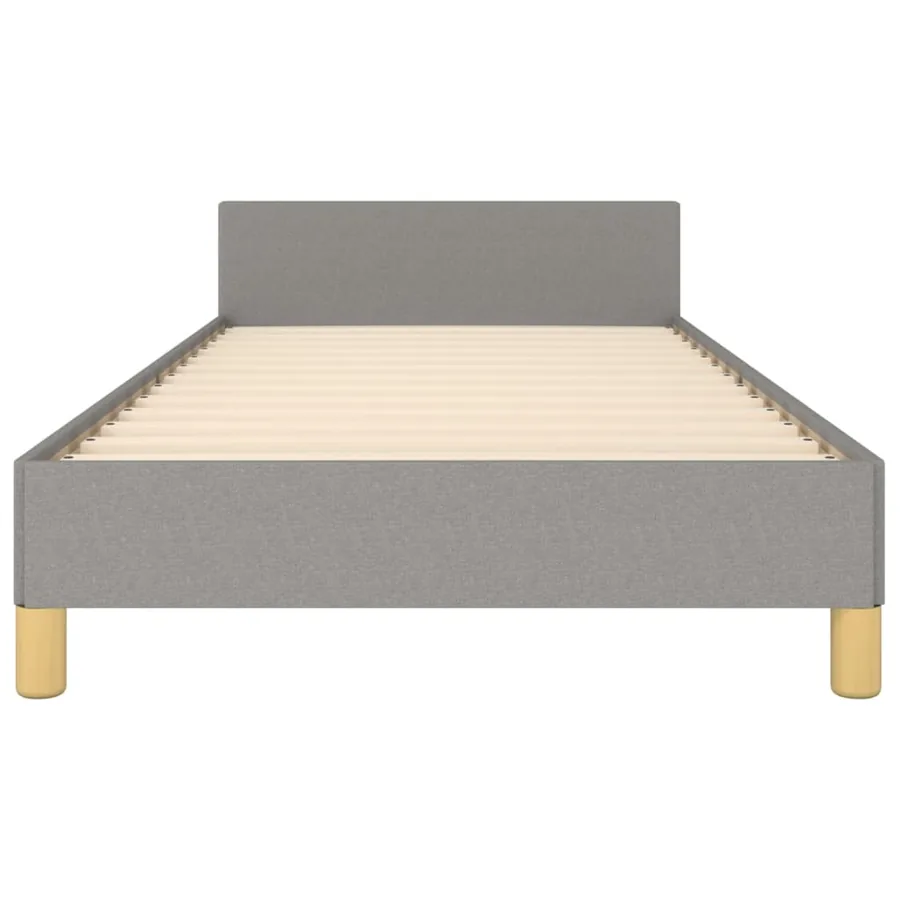 Cadre de lit sans matelas gris clair 80x200 cm tissu - 6