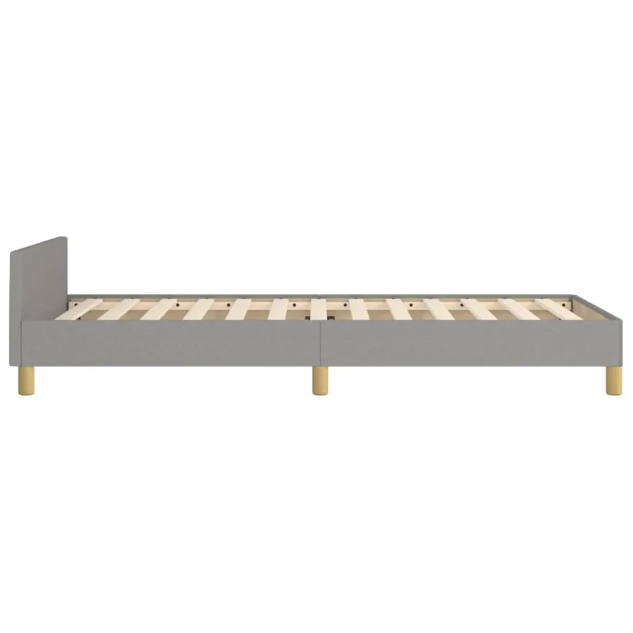 Cadre de lit sans matelas gris clair 80x200 cm tissu - 7
