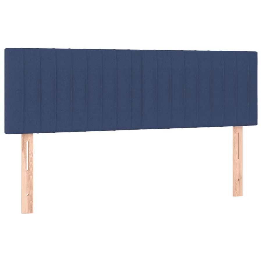 Sommier à lattes de lit avec matelas LED Bleu 140x200 cm Tissu - 7