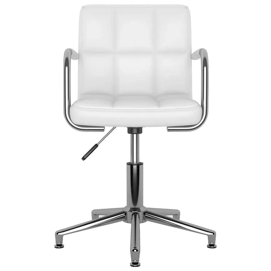 Chaises à manger pivotantes lot de 6 blanc similicuir - 2