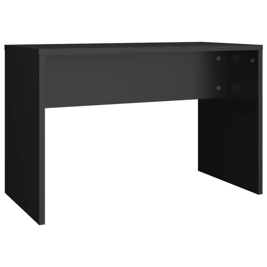 Ensemble de coiffeuse avec LED Noir Bois d'ingénierie - 7