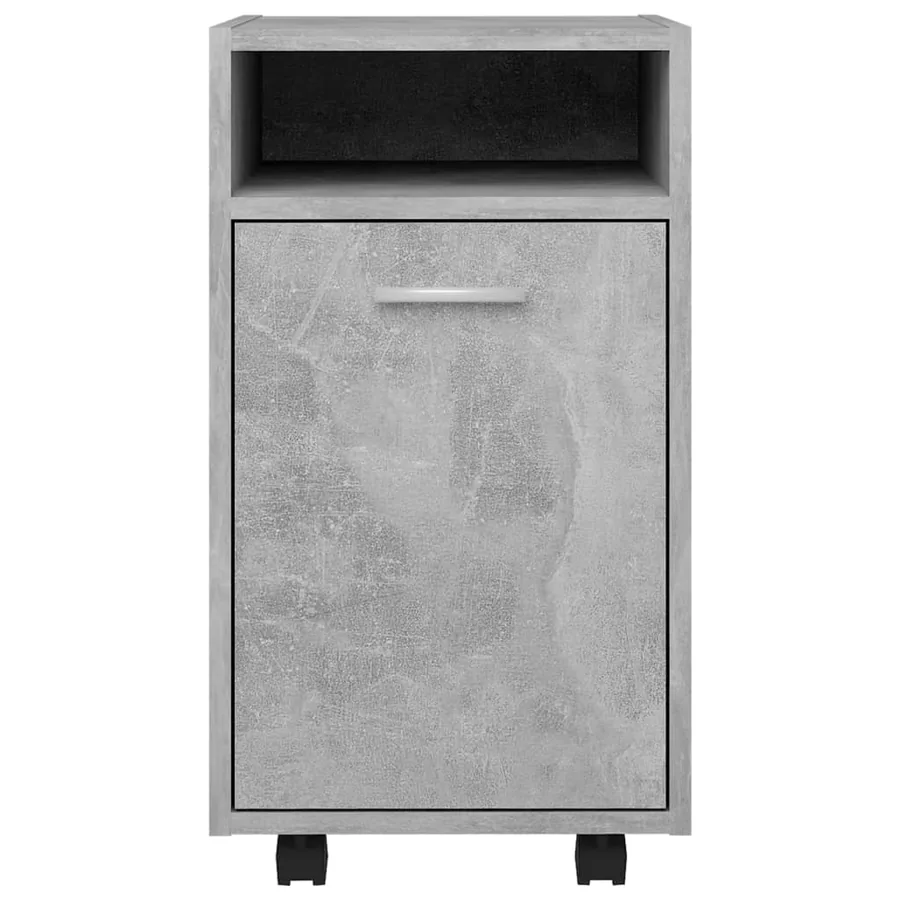 Armoire latérale et roues Gris béton 33x38x60cm Bois ingénierie - 4