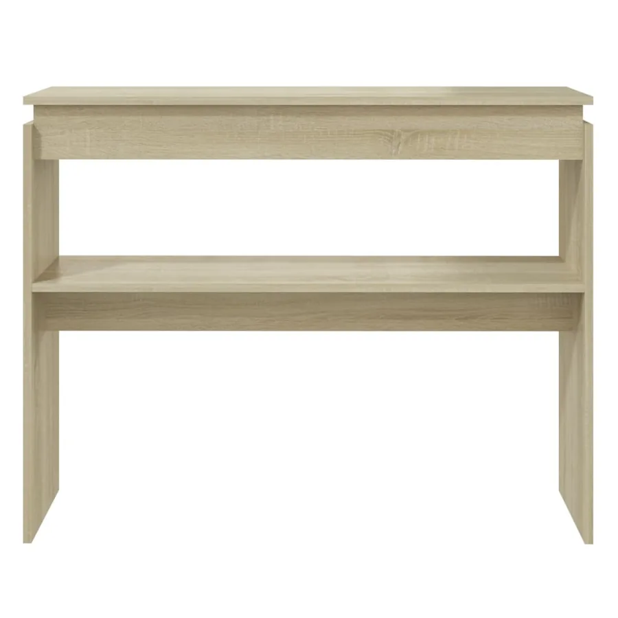 Table console chêne sonoma 102x30x80 cm bois d'ingénierie - 3