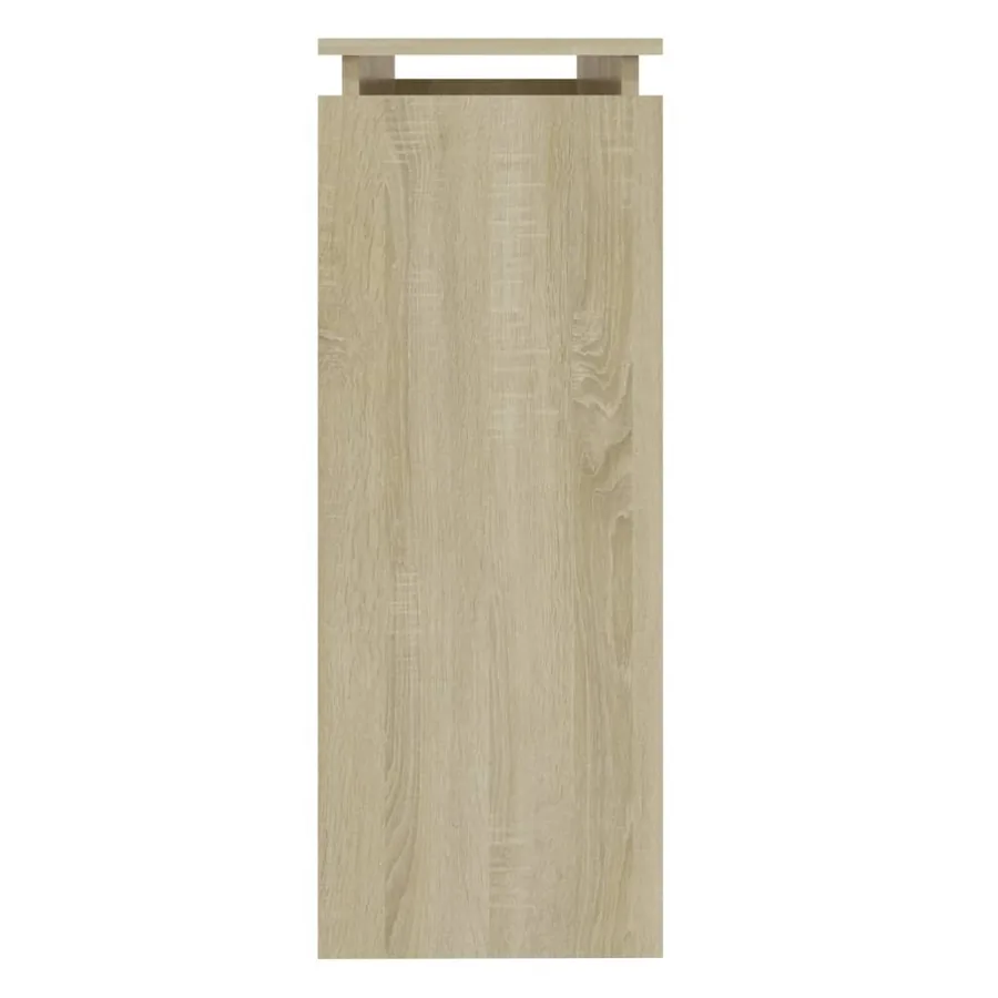Table console chêne sonoma 102x30x80 cm bois d'ingénierie - 4