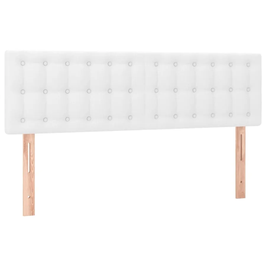 Sommier à lattes de lit avec matelas et LED Blanc 140x190 cm - 7