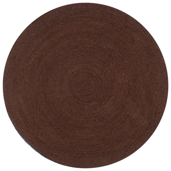 Tapis fait à la main Jute Rond 90 cm Marron
