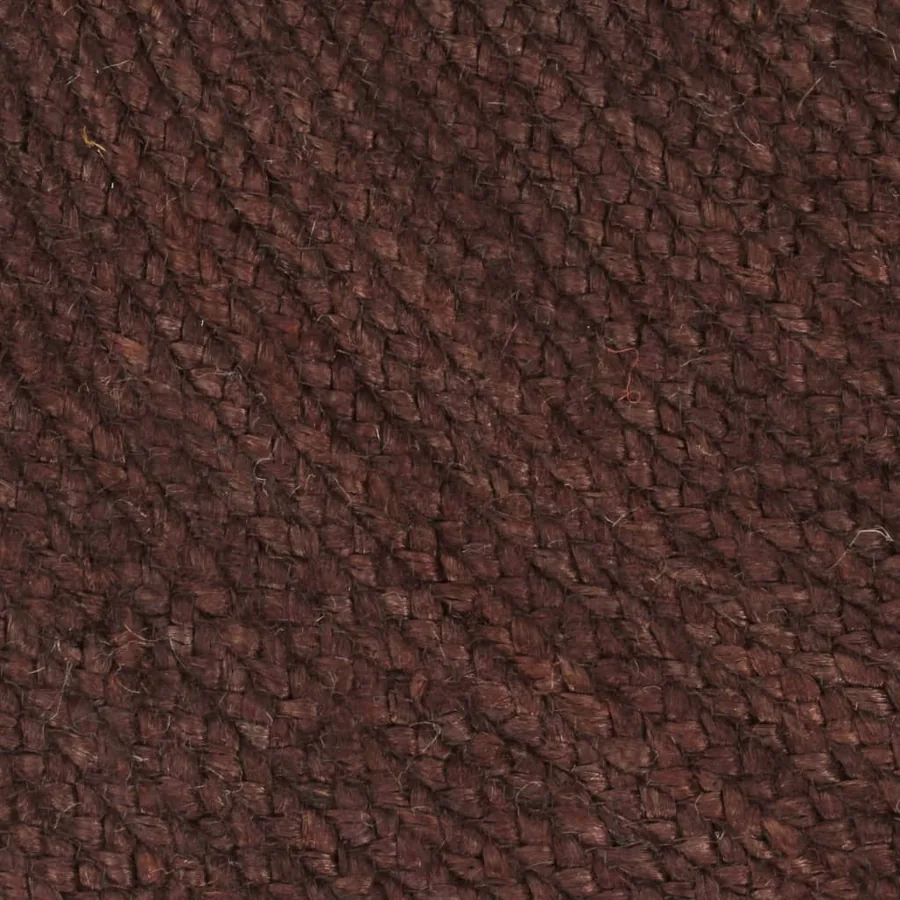 Tapis fait à la main Jute Rond 90 cm Marron - 4