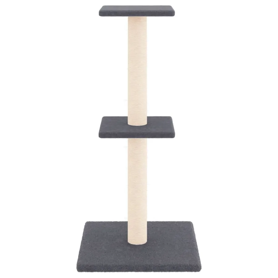 Arbre à chat avec griffoirs en sisal gris foncé 73 cm - 3