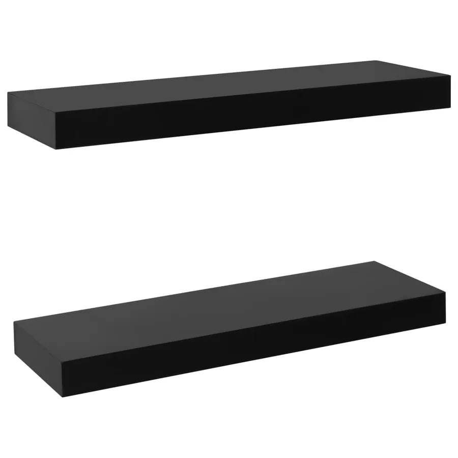 Étagères murales flottantes 2 pcs Noir 40x20x3,8 cm - 2