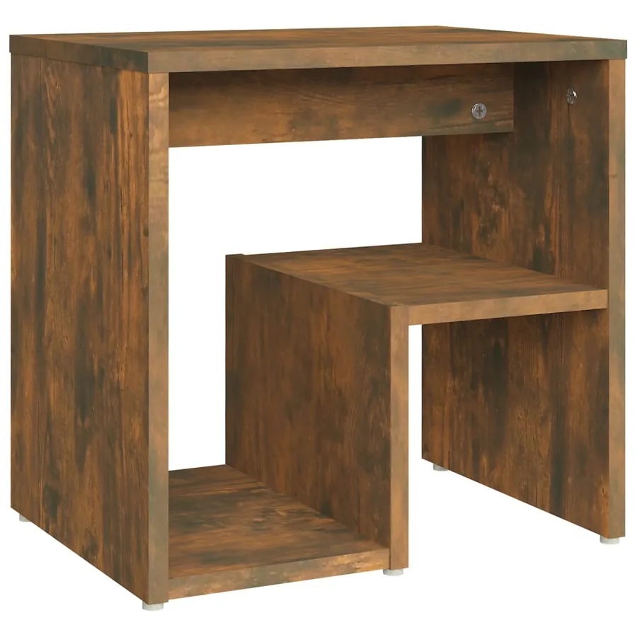 Table de chevet Chêne fumé 40x30x40 cm Bois d'ingénierie - 2