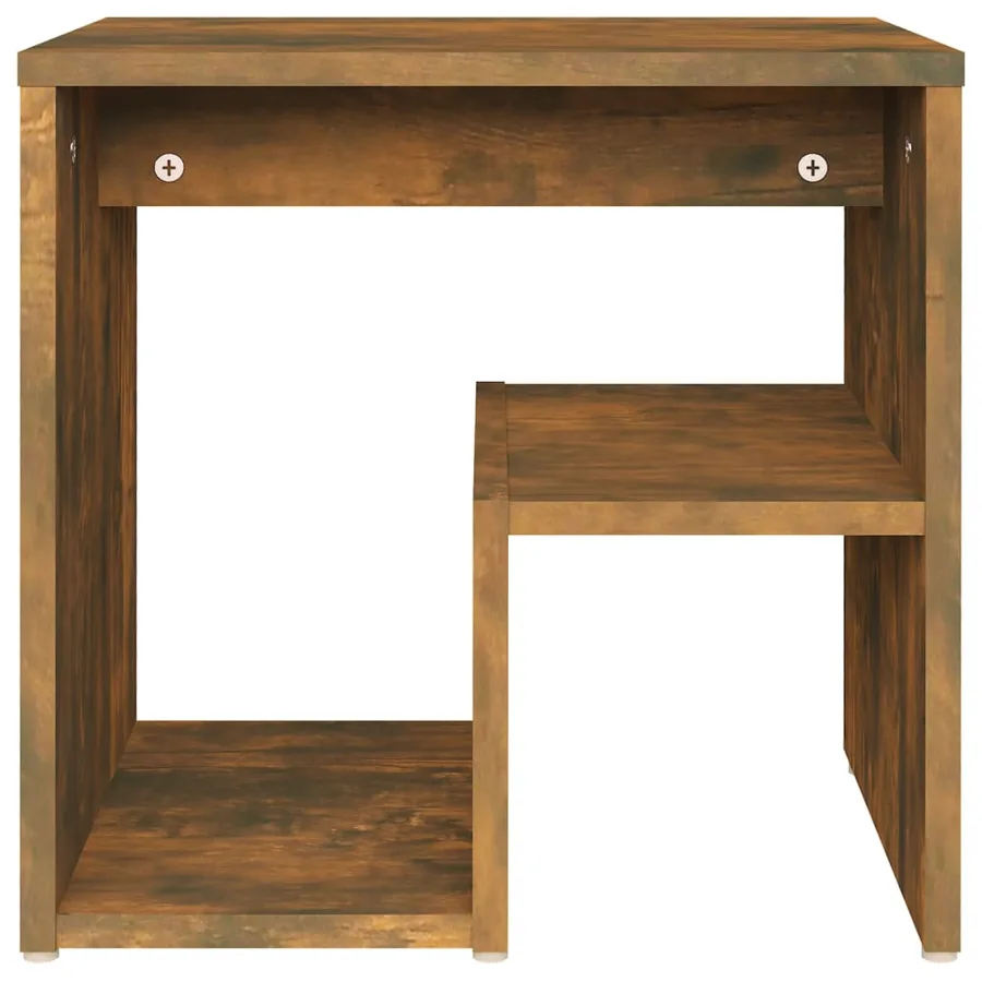 Table de chevet Chêne fumé 40x30x40 cm Bois d'ingénierie - 4