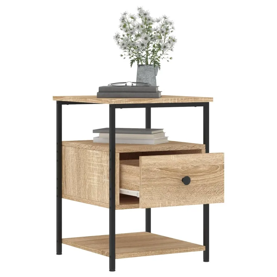 Table de chevet chêne sonoma 40x42x56 cm bois d'ingénierie - 4