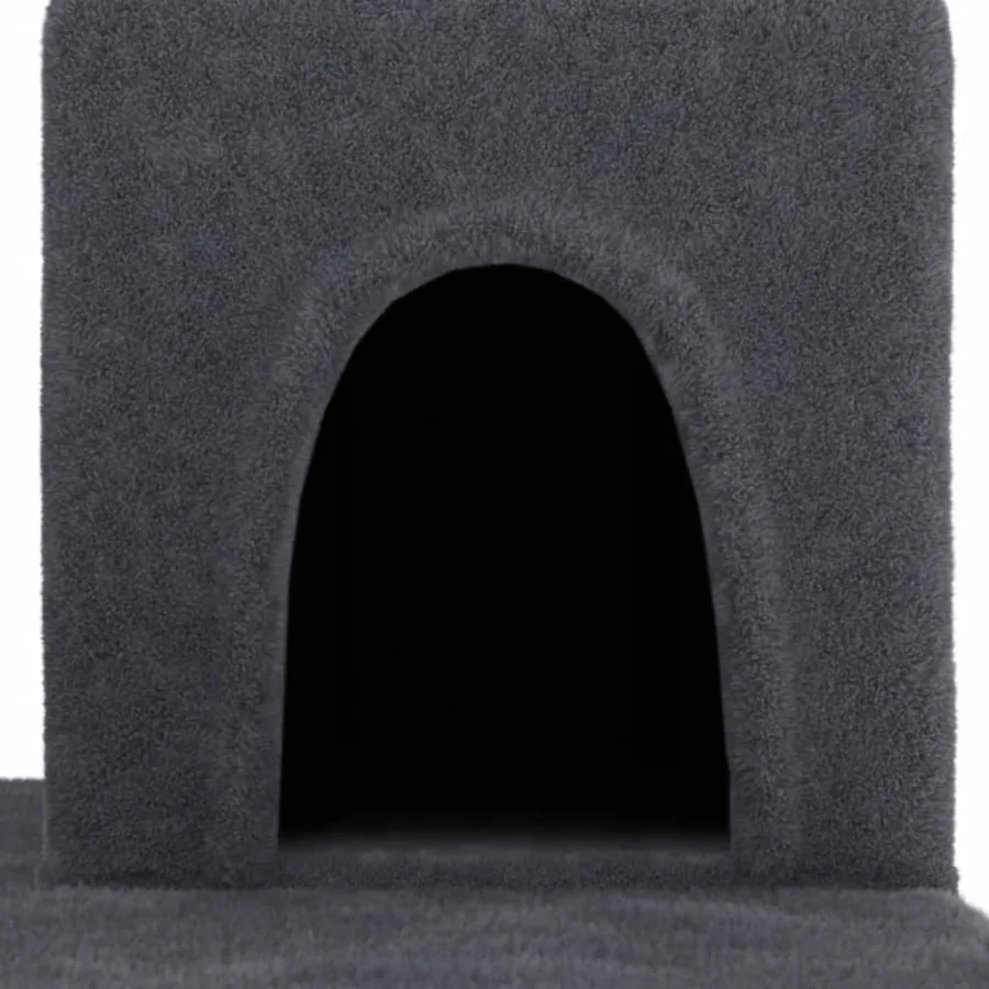 Arbre à chat avec griffoirs en sisal Gris foncé 154 cm - 6