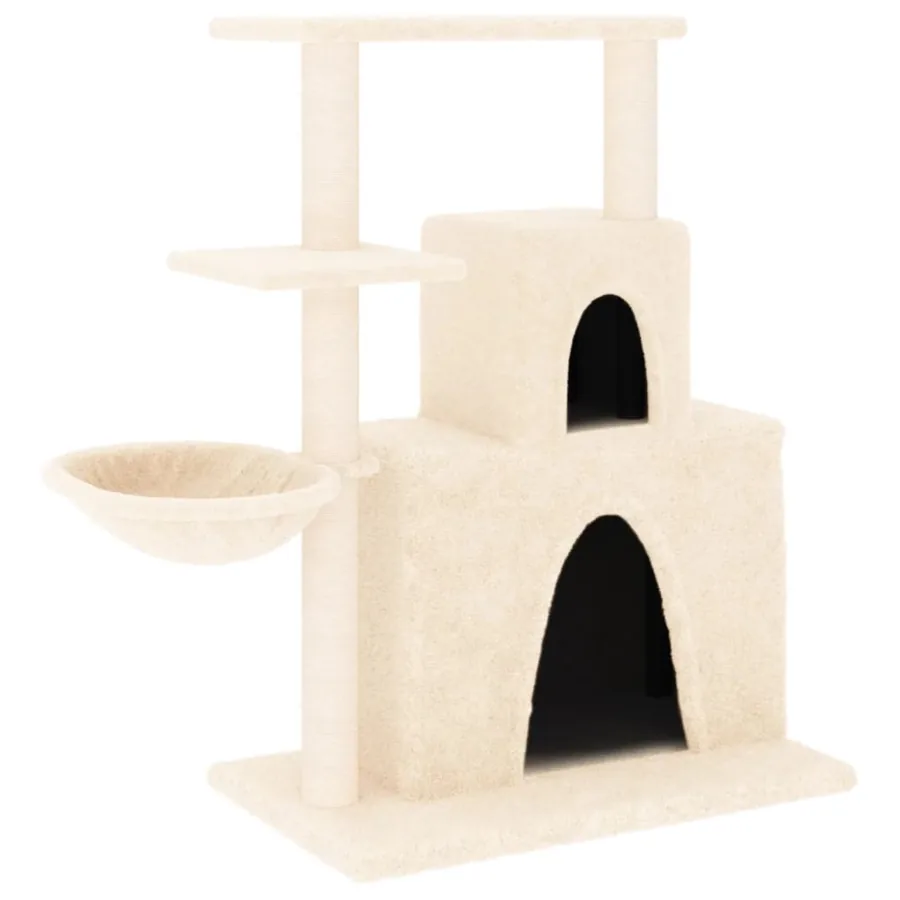 Arbre à chat avec griffoirs en sisal Crème 83 cm - 2