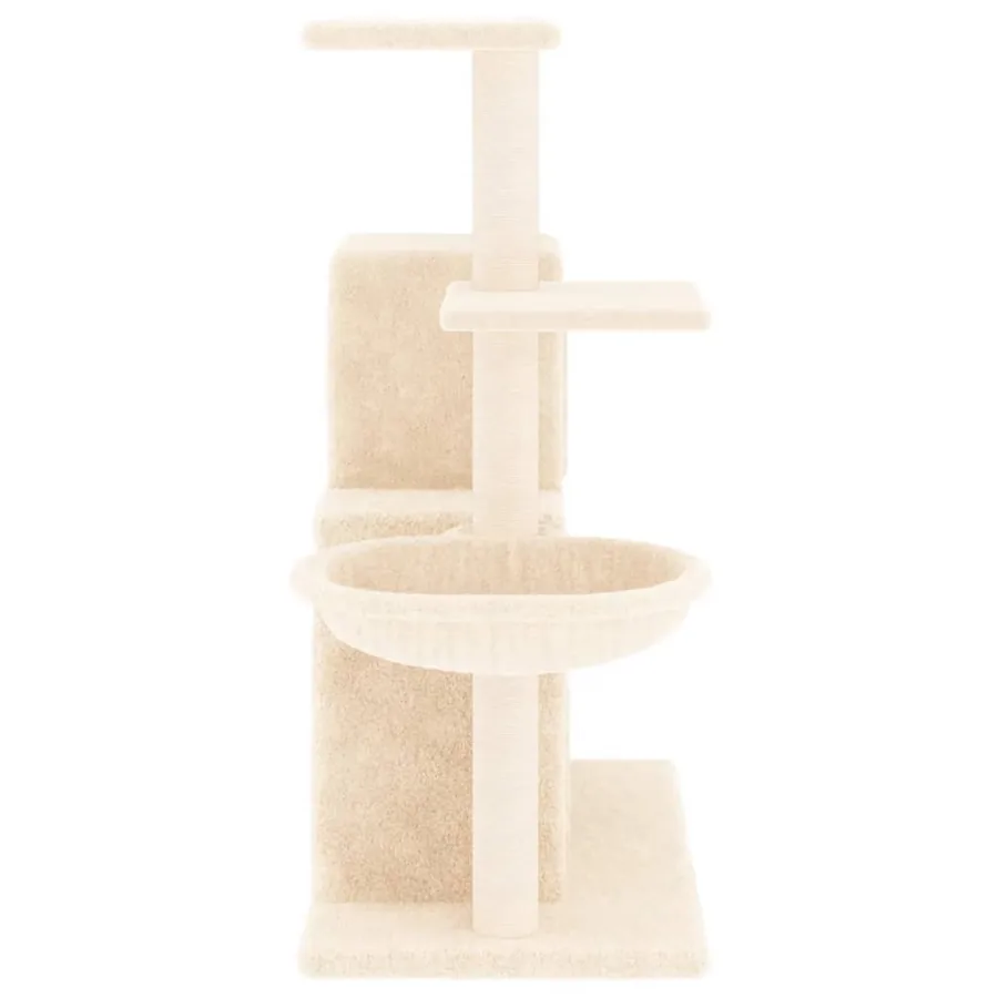 Arbre à chat avec griffoirs en sisal Crème 83 cm - 4