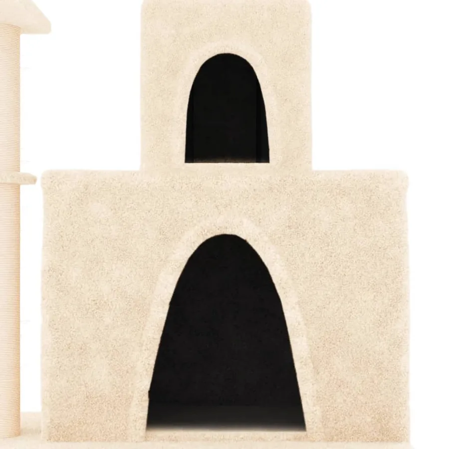 Arbre à chat avec griffoirs en sisal Crème 83 cm - 6
