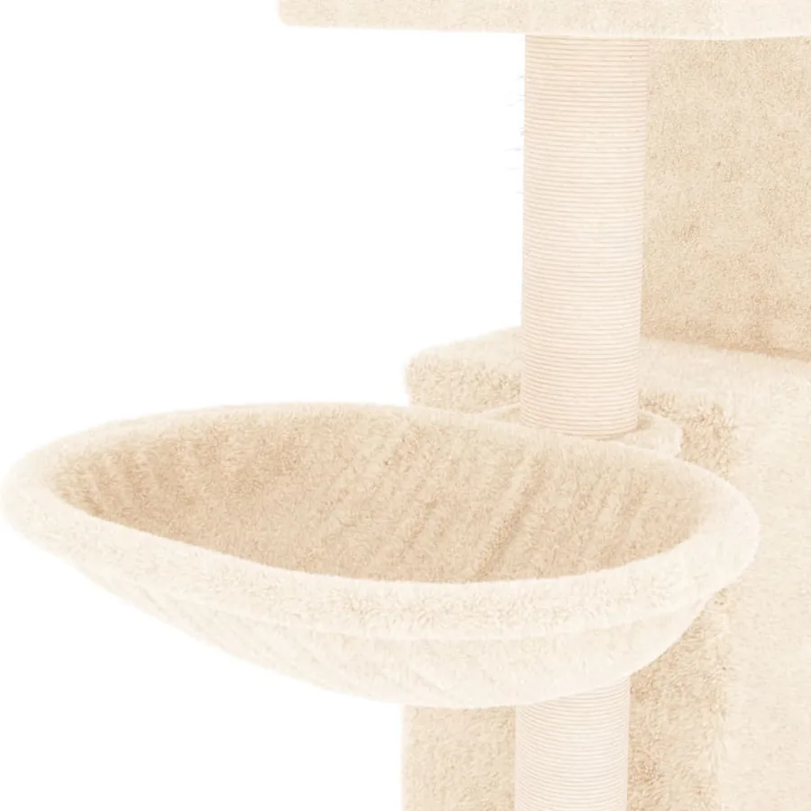 Arbre à chat avec griffoirs en sisal Crème 83 cm - 7