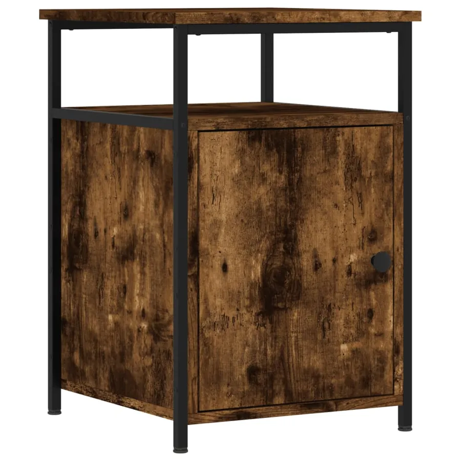 Tables de chevet 2 pcs chêne fumé 40x42x60 cm bois d'ingénierie - 3