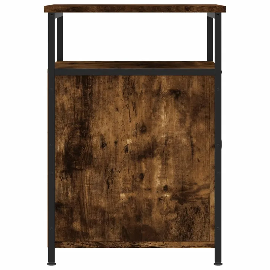 Tables de chevet 2 pcs chêne fumé 40x42x60 cm bois d'ingénierie - 8