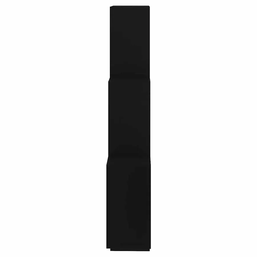 Étagère murale cube Noir 78x15x93 cm Bois d’ingénierie - 5