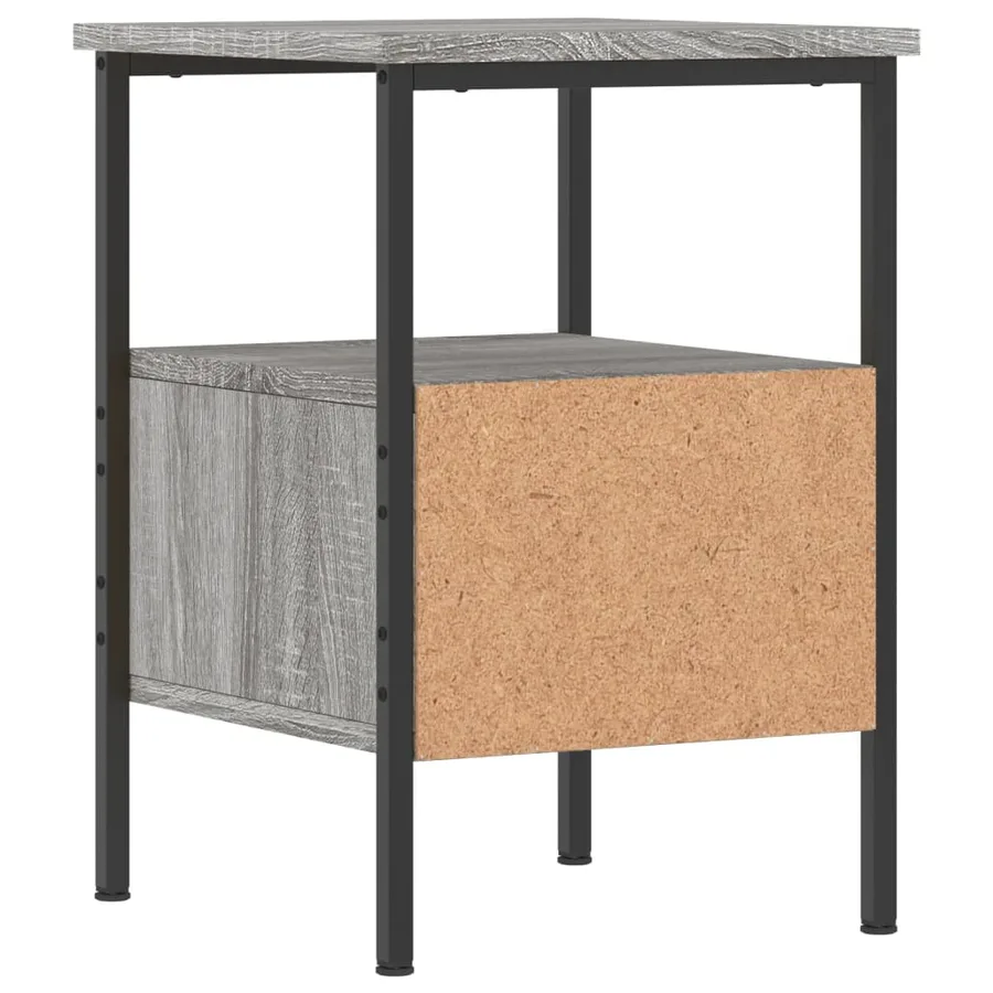 Tables de chevet 2 pcs sonoma gris 34x36x50cm bois d'ingénierie - 6
