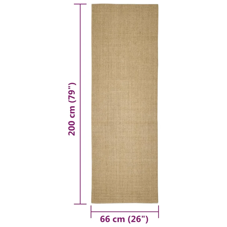 Tapis en sisal pour griffoir 66x200 cm - 6