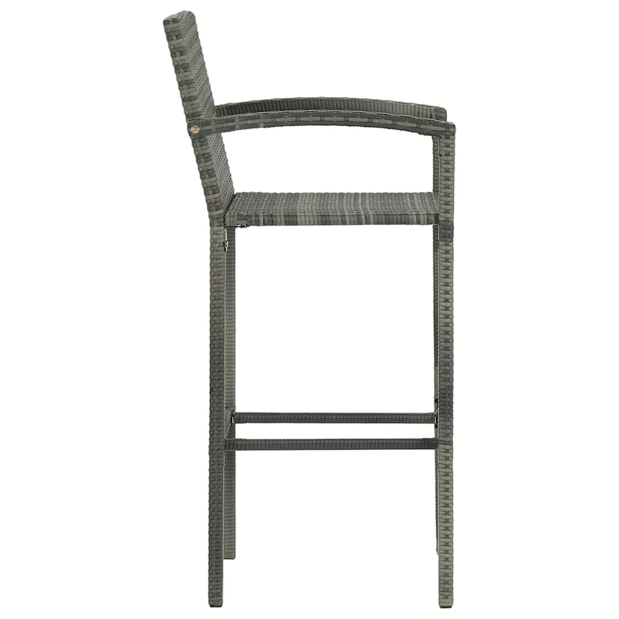 Ensemble de bar de jardin 5 pcs Gris - 14