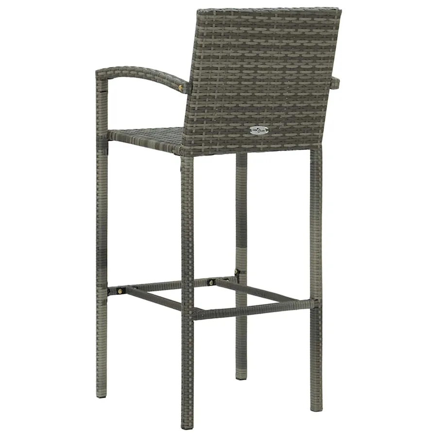 Ensemble de bar de jardin 5 pcs Gris - 16