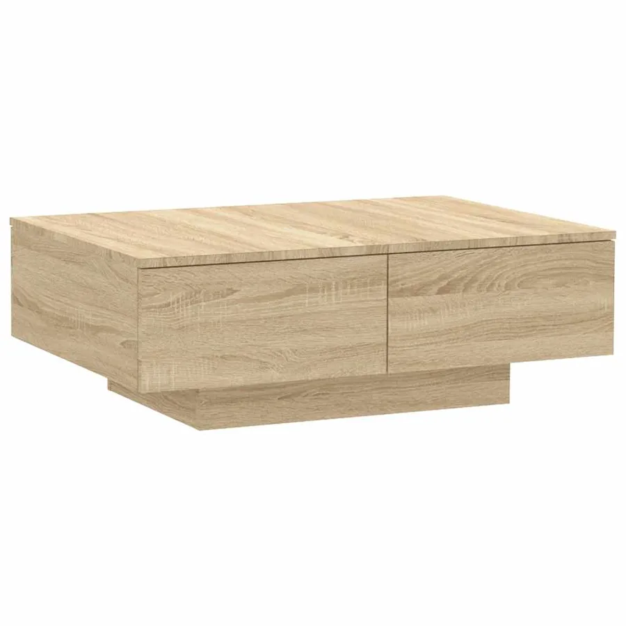 Table basse chêne sonoma 90x60x31 cm bois d'ingénierie - 2