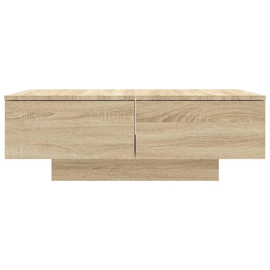 Table basse chêne sonoma 90x60x31 cm bois d'ingénierie - 4