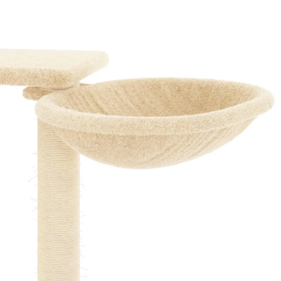 Arbre à chat avec griffoirs crème 82 cm - 7