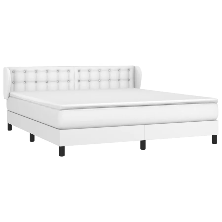 Sommier à lattes de lit avec matelas Blanc 180x200cm Similicuir - 3