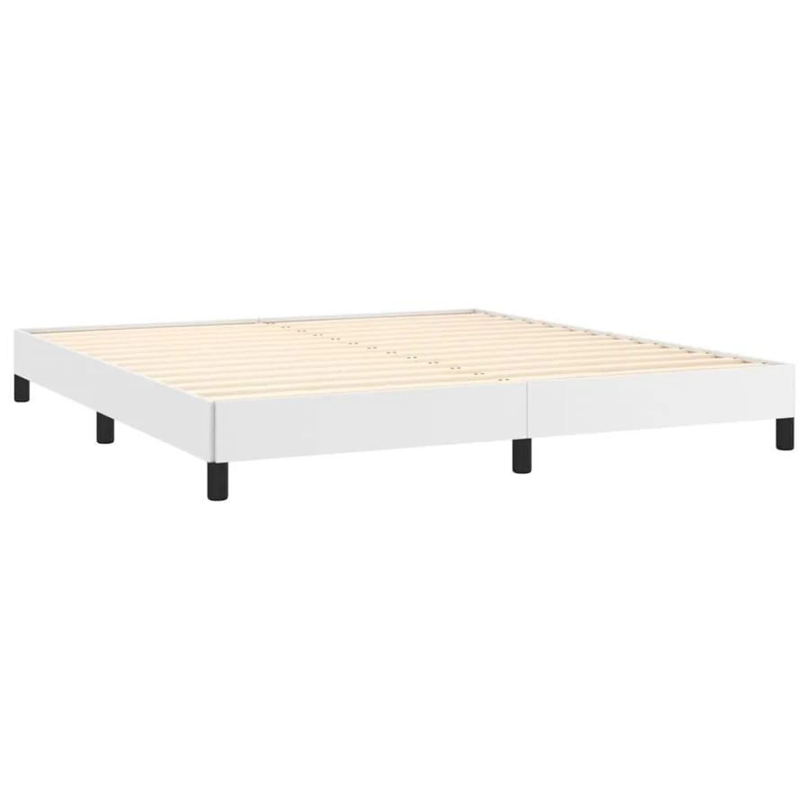 Sommier à lattes de lit avec matelas Blanc 180x200cm Similicuir - 4