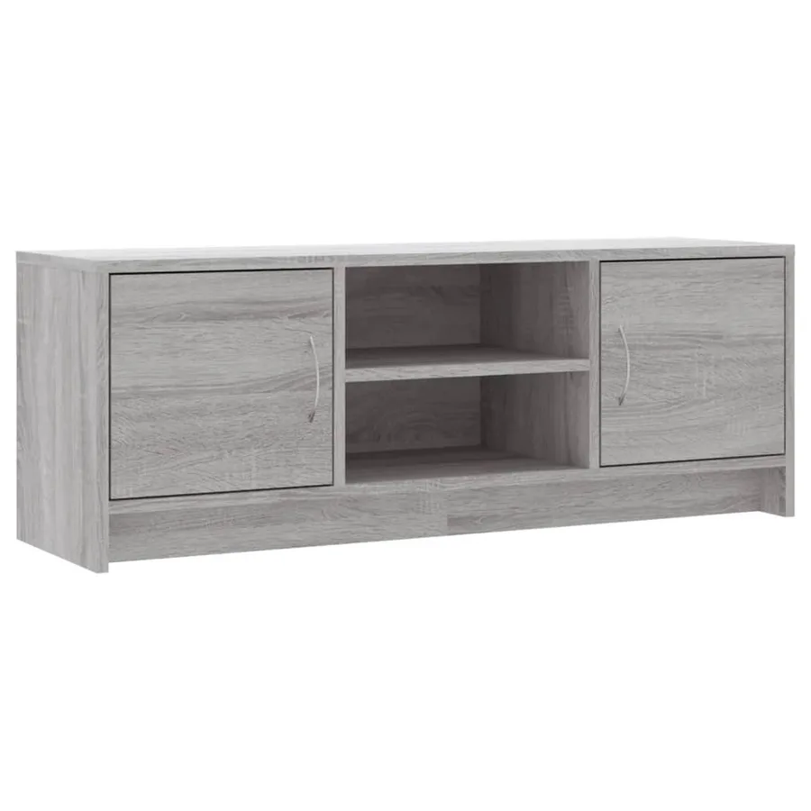 Meuble TV sonoma gris 102x30x37,5 cm bois d'ingénierie - 2
