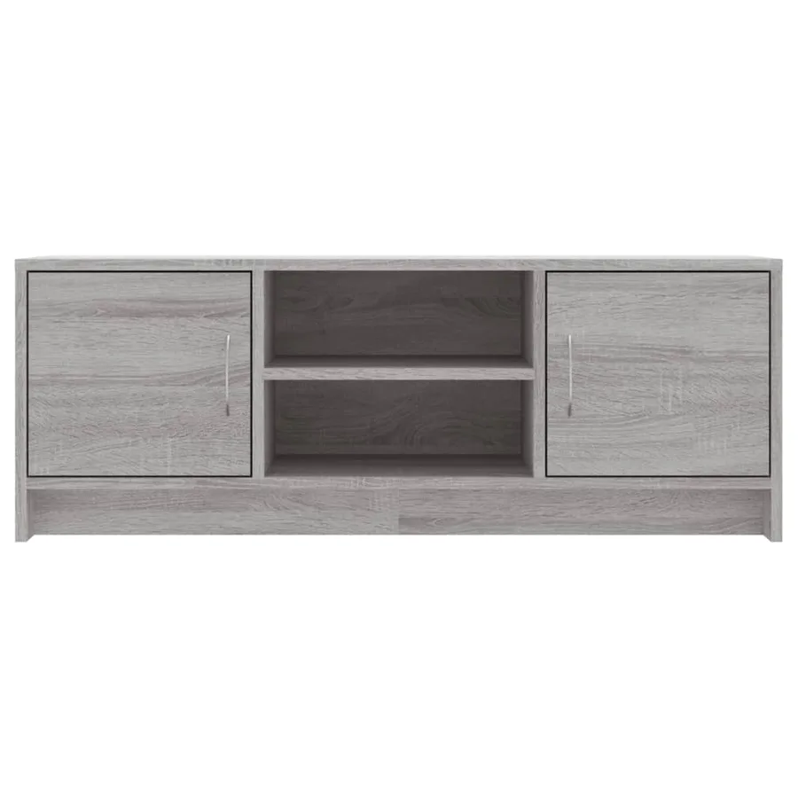 Meuble TV sonoma gris 102x30x37,5 cm bois d'ingénierie - 5