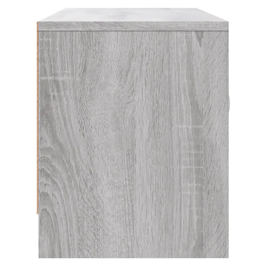 Meuble TV sonoma gris 102x30x37,5 cm bois d'ingénierie - 7
