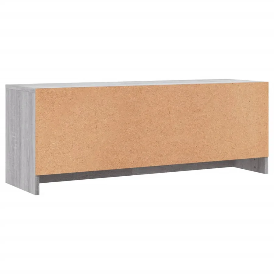 Meuble TV sonoma gris 102x30x37,5 cm bois d'ingénierie - 8