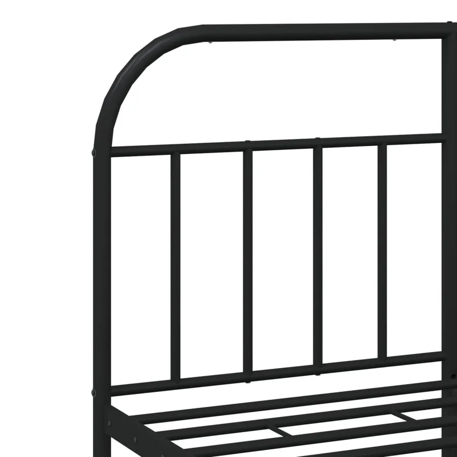 Cadre de lit métal sans matelas avec tête de lit noir 140x200cm - 9