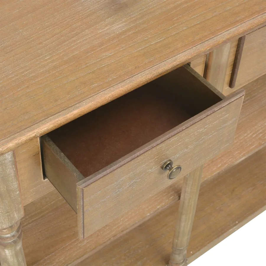 Table console 110x30x76 cm bois d'ingénierie - 8