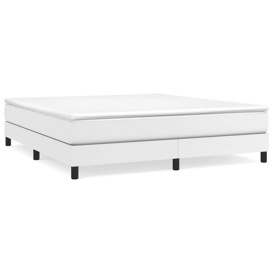 Sommier à lattes de lit avec matelas Blanc 180x200cm Similicuir - 2