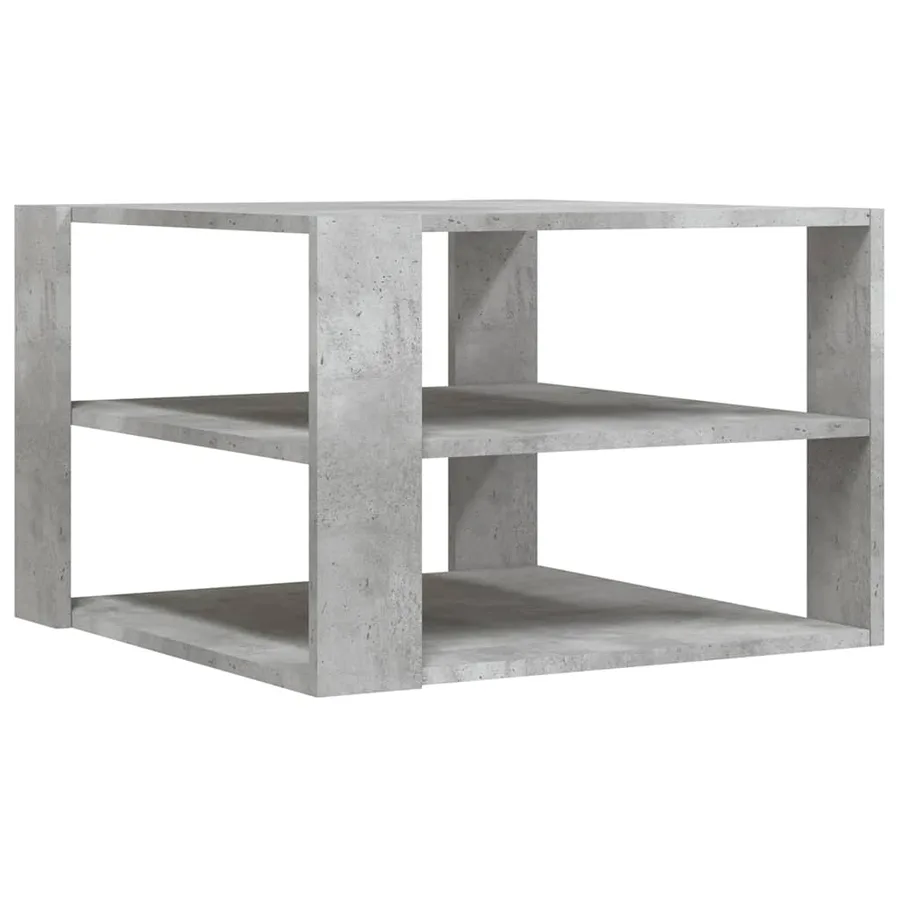 Table basse gris béton 58x58x40 cm bois d'ingénierie - 2