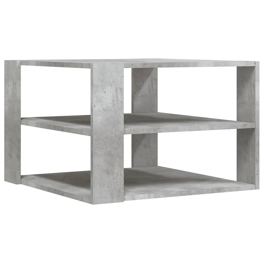 Table basse gris béton 58x58x40 cm bois d'ingénierie - 5