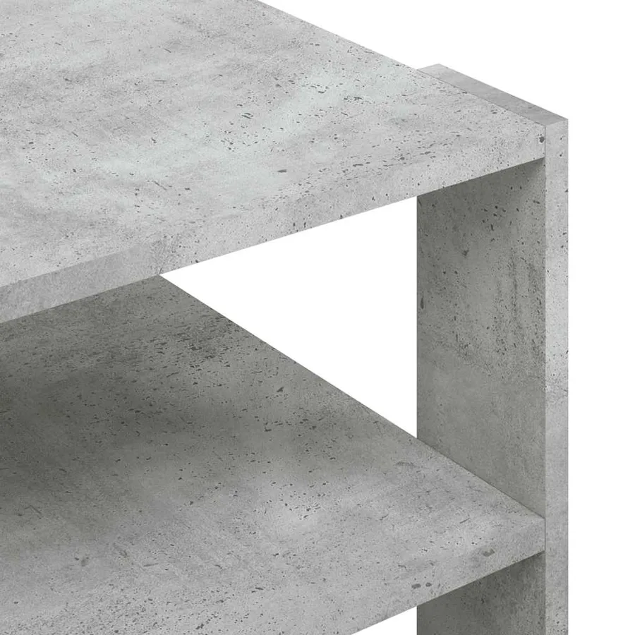 Table basse gris béton 58x58x40 cm bois d'ingénierie - 7