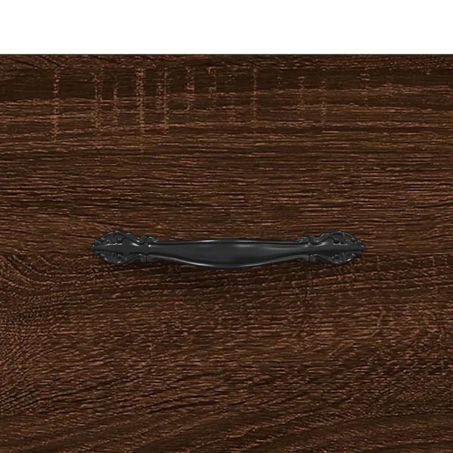 Meuble TV Chêne marron 80x36x50 cm Bois d'ingénierie - 9