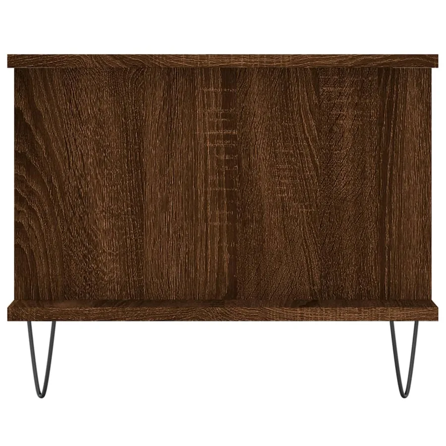 Table basse chêne marron 90x50x40 cm bois d'ingénierie - 7