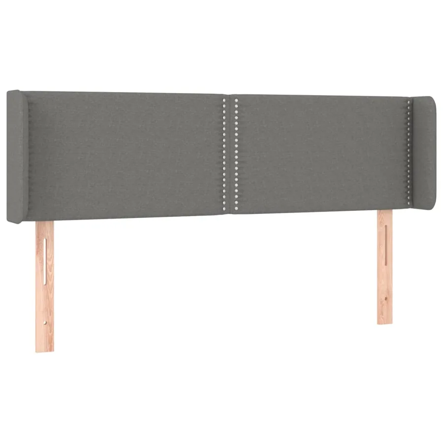 Tête de lit à LED Gris foncé 147x16x78/88 cm Tissu - 3